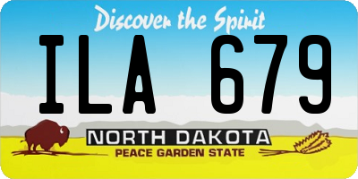 ND license plate ILA679