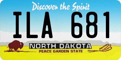 ND license plate ILA681
