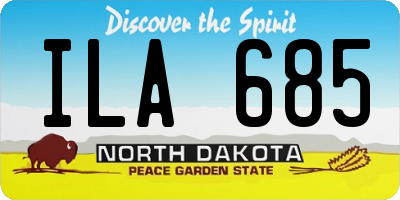 ND license plate ILA685