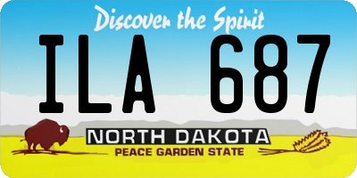 ND license plate ILA687