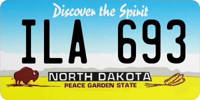 ND license plate ILA693