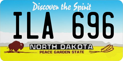 ND license plate ILA696