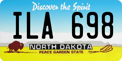 ND license plate ILA698