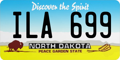 ND license plate ILA699