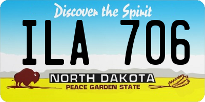 ND license plate ILA706