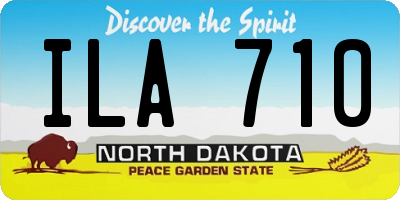 ND license plate ILA710