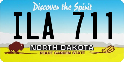 ND license plate ILA711