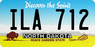 ND license plate ILA712