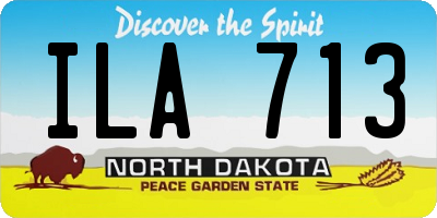 ND license plate ILA713