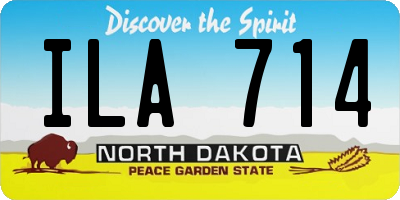 ND license plate ILA714