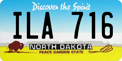 ND license plate ILA716