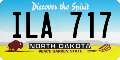 ND license plate ILA717
