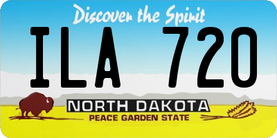 ND license plate ILA720