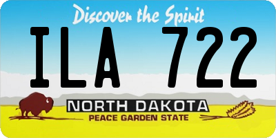 ND license plate ILA722
