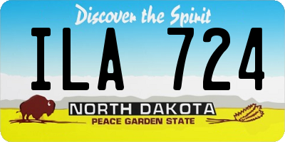ND license plate ILA724