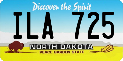 ND license plate ILA725