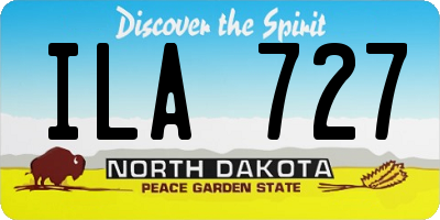 ND license plate ILA727
