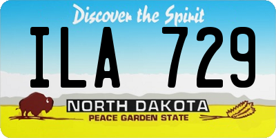 ND license plate ILA729