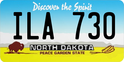 ND license plate ILA730