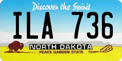 ND license plate ILA736