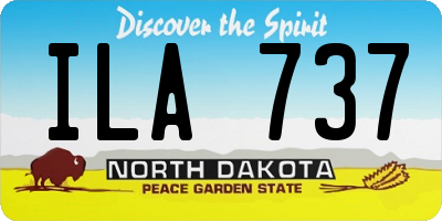 ND license plate ILA737