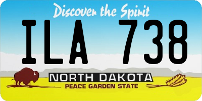 ND license plate ILA738