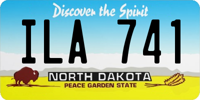 ND license plate ILA741