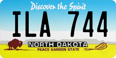 ND license plate ILA744