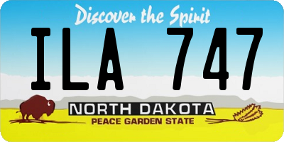 ND license plate ILA747