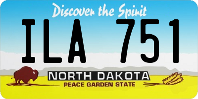 ND license plate ILA751