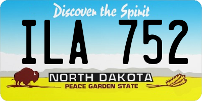 ND license plate ILA752
