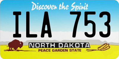 ND license plate ILA753