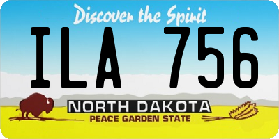 ND license plate ILA756