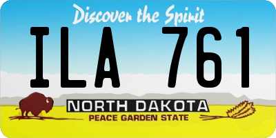 ND license plate ILA761
