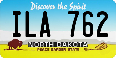 ND license plate ILA762