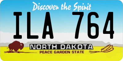 ND license plate ILA764