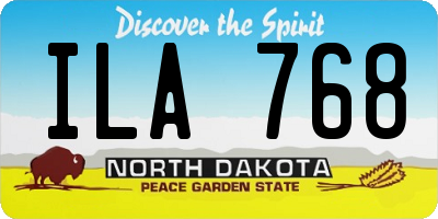 ND license plate ILA768