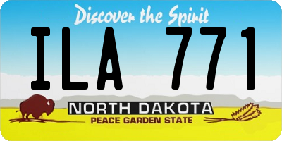 ND license plate ILA771