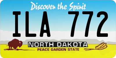 ND license plate ILA772