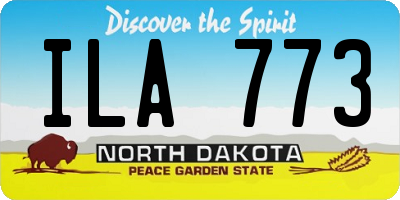 ND license plate ILA773