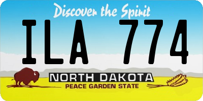 ND license plate ILA774