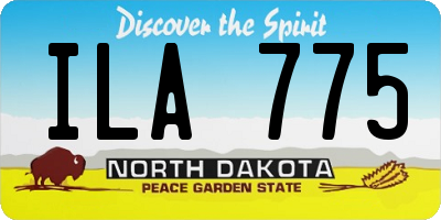 ND license plate ILA775