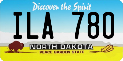 ND license plate ILA780