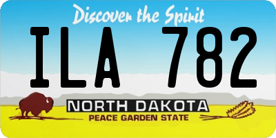 ND license plate ILA782