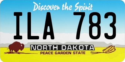 ND license plate ILA783