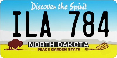 ND license plate ILA784