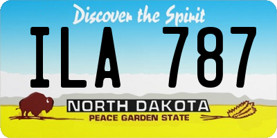 ND license plate ILA787