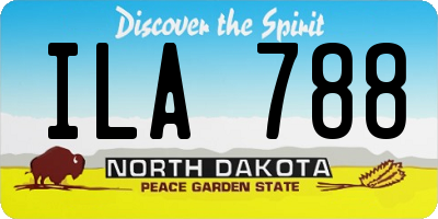 ND license plate ILA788