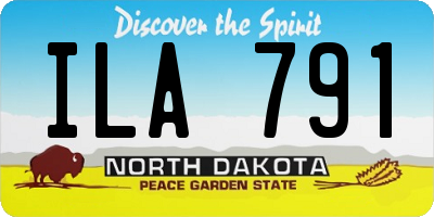 ND license plate ILA791