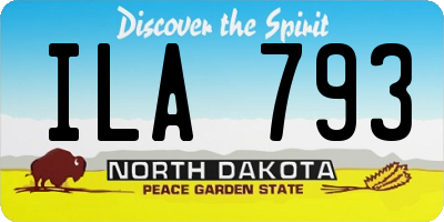 ND license plate ILA793